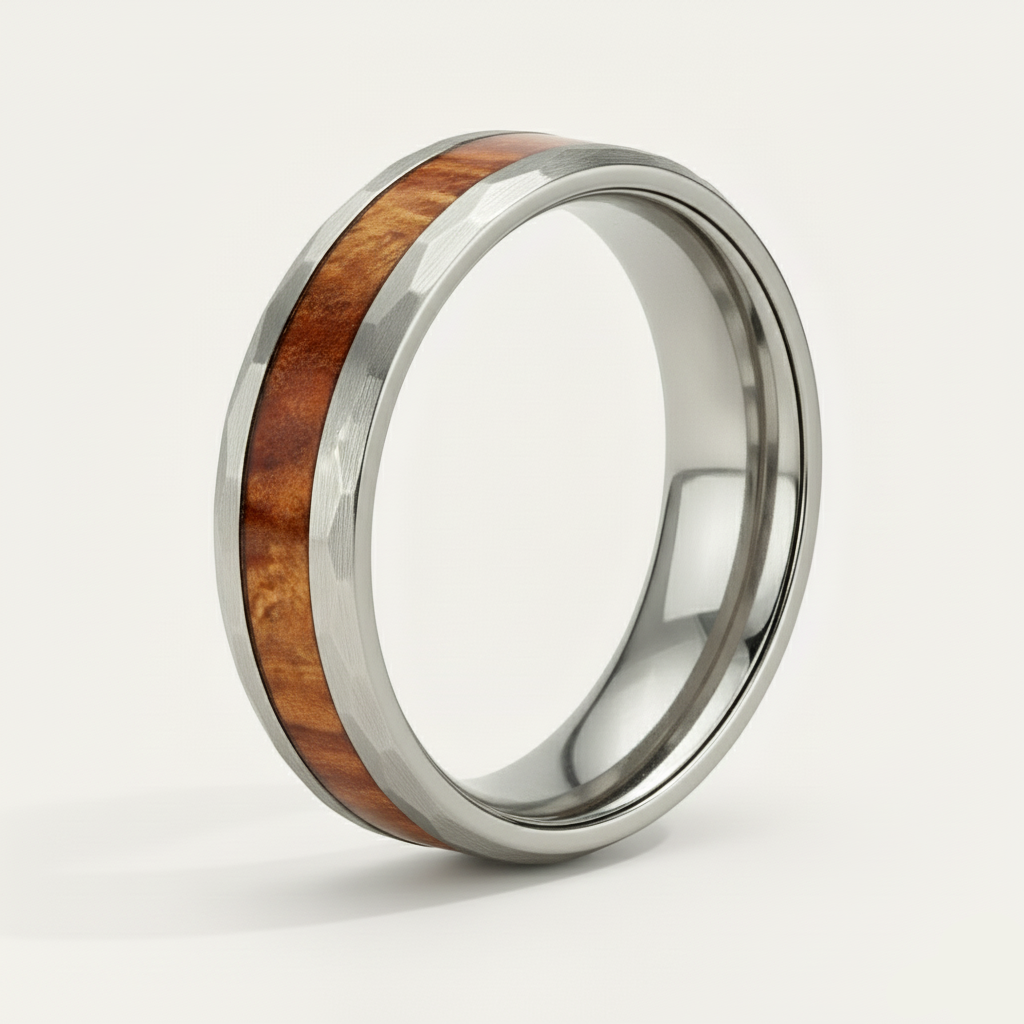 Hammered Finish With Whiskey Barrel Inlay